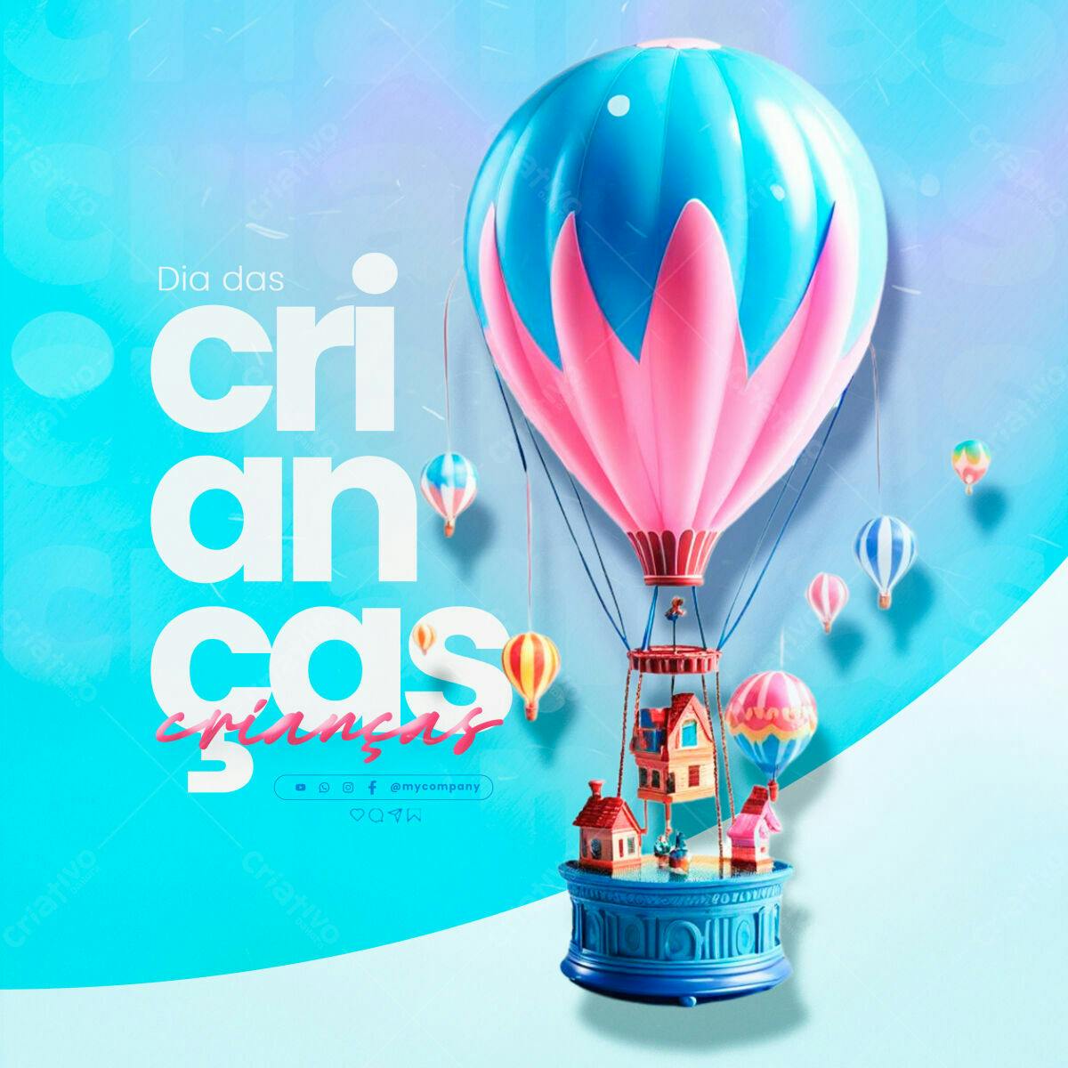 Flyer Dia das Crianças PSD Editável