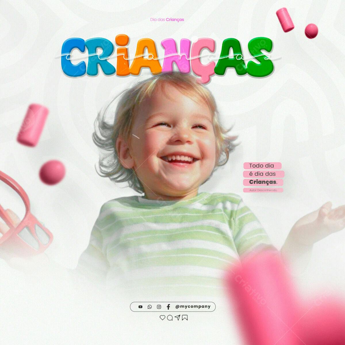Flyer Dia das Crianças PSD Editável