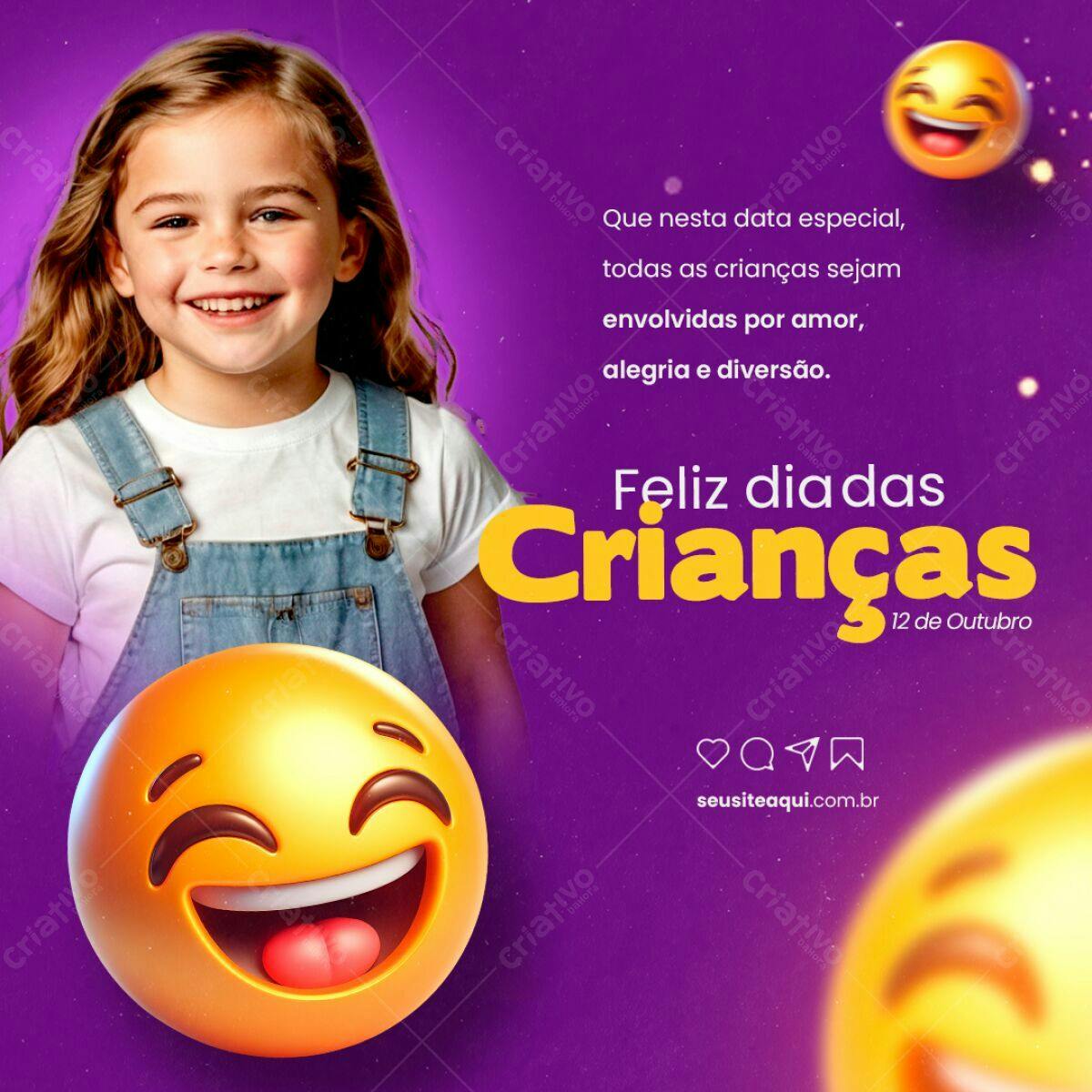 Postagem Dia das Crianças PSD Editável