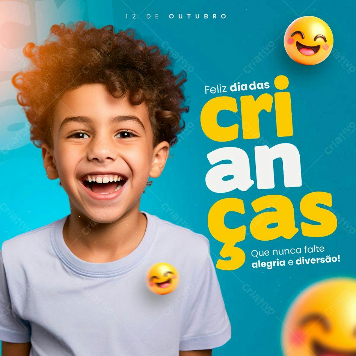 Post para o Dia das Crianças PSD Editável