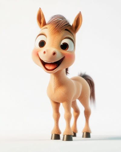Imagem De Um Cavalinho Sobre Fundo Branco