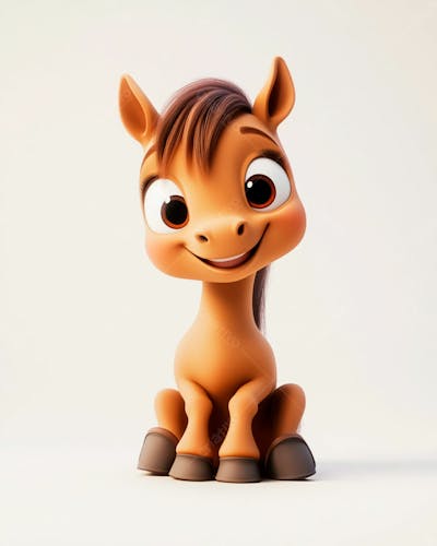 Imagem De Um Cavalinho Sobre Fundo Branco