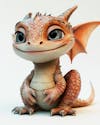 Image of a cartoon baby dragon character