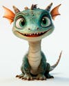 Image of a cartoon baby dragon character