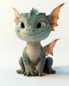 Image of a cartoon baby dragon character