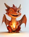 Image of a cartoon baby dragon character