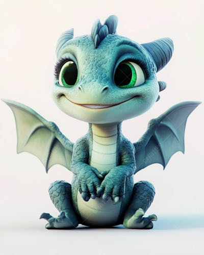 Imagem De Um Personagem De Desenho Animado Bebê Dragão