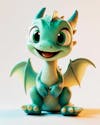 Image of a cartoon baby dragon character.