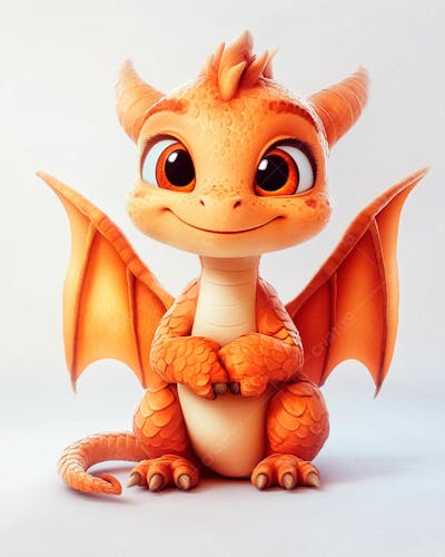 Imagem De Um Personagem De Desenho Animado Bebê Dragão