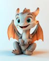 Image of a cartoon character, baby dragon.