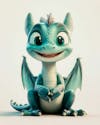 Cartoon character baby dragon illustration