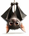 Image, of, an, upside down, bat, cartoon, character