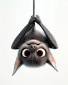 Image, of, an, upside, down, bat, cartoon, character.