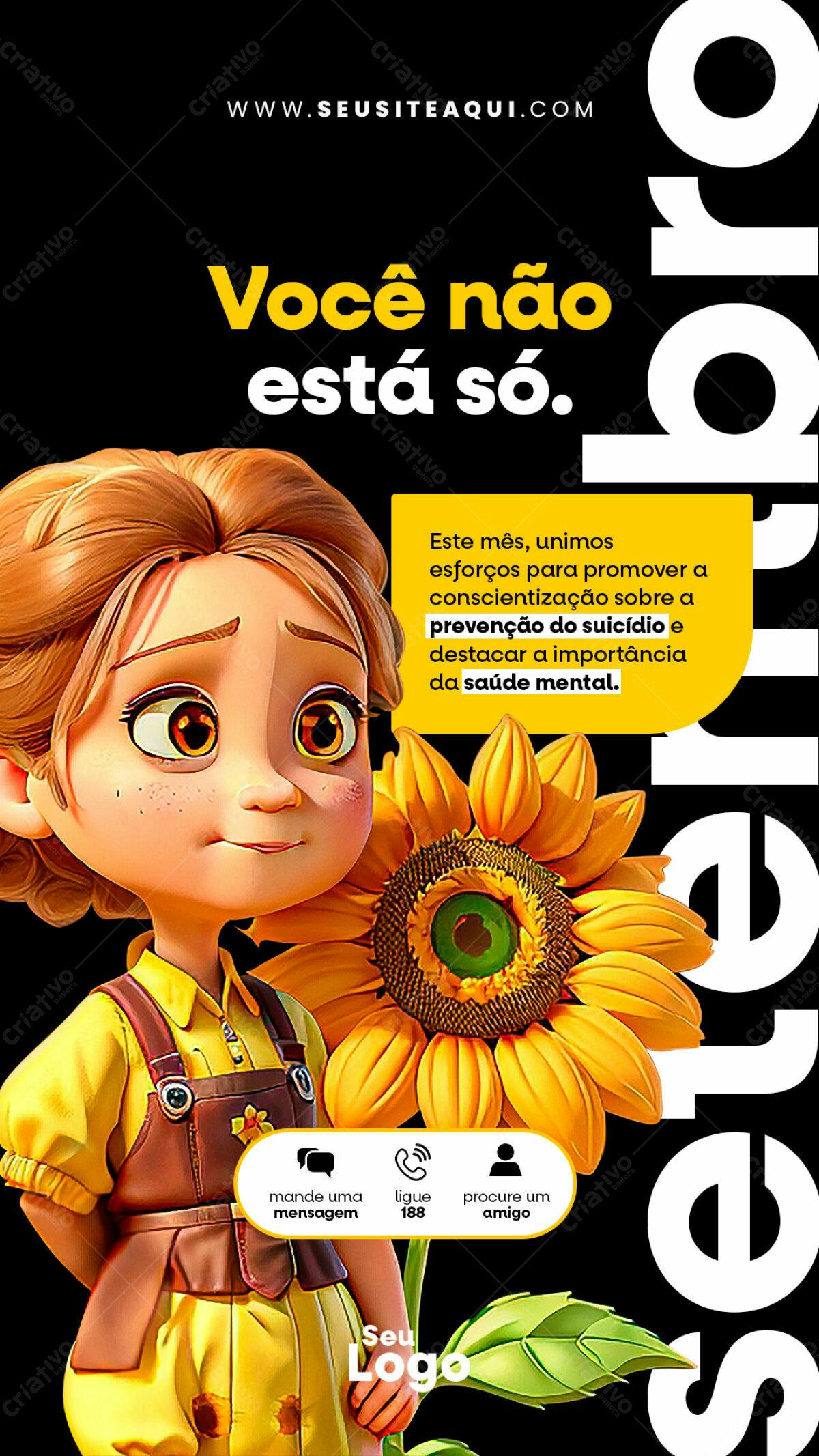 Flyer Setembro Amarelo PSD Editável