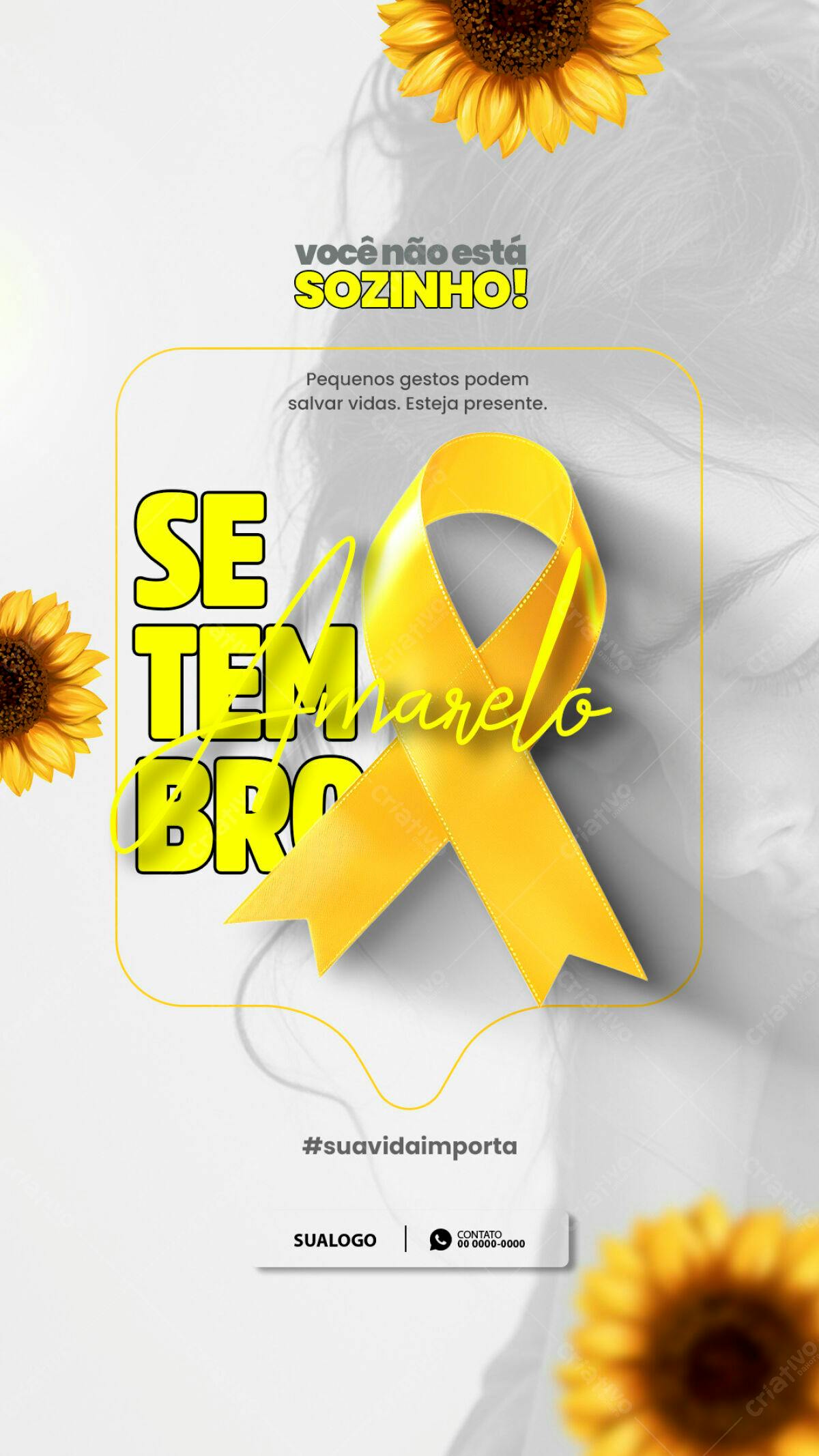 Flyer Setembro Amarelo PSD Editável