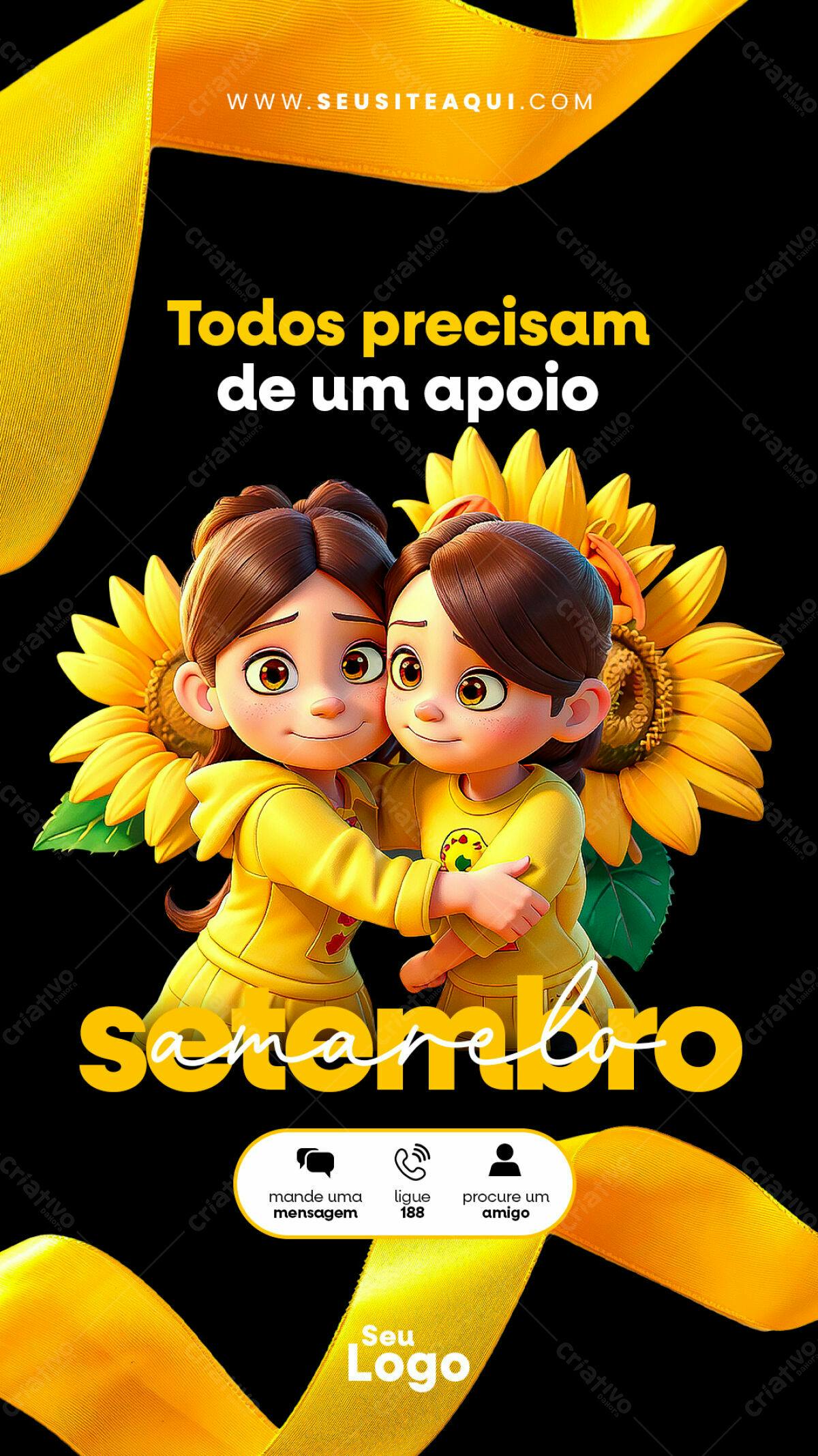 Flyer Setembro Amarelo PSD Editável