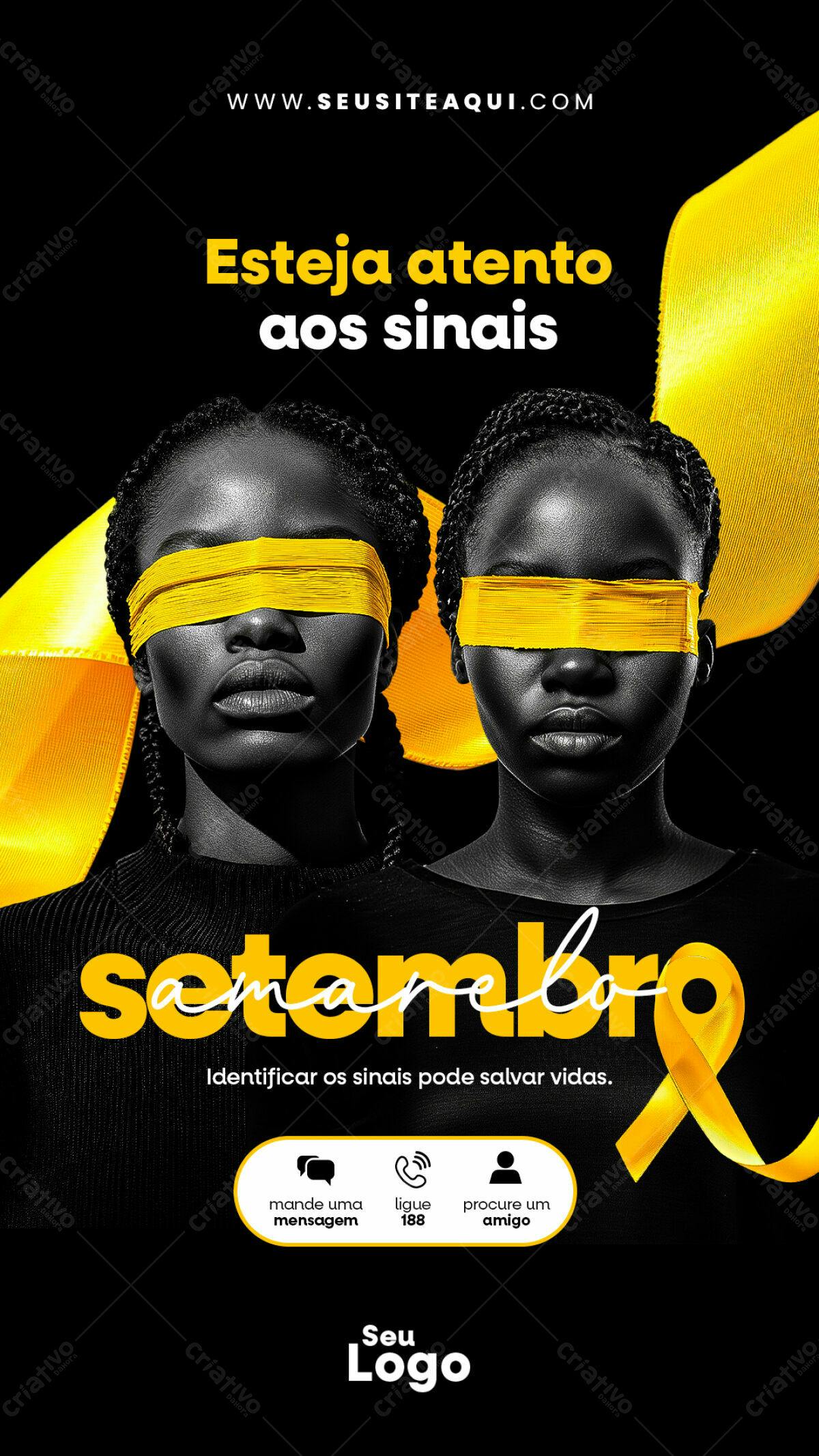 Flyer Setembro Amarelo PSD Editável
