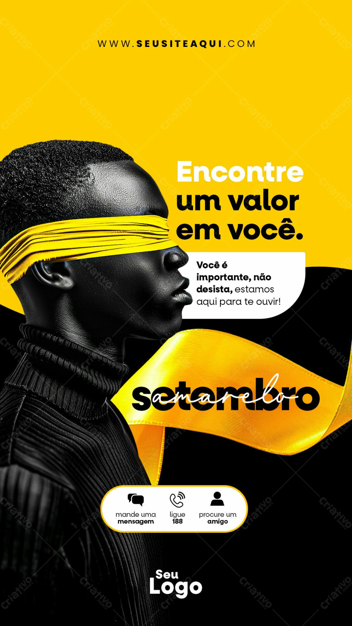 Flyer Setembro Amarelo PSD Editável