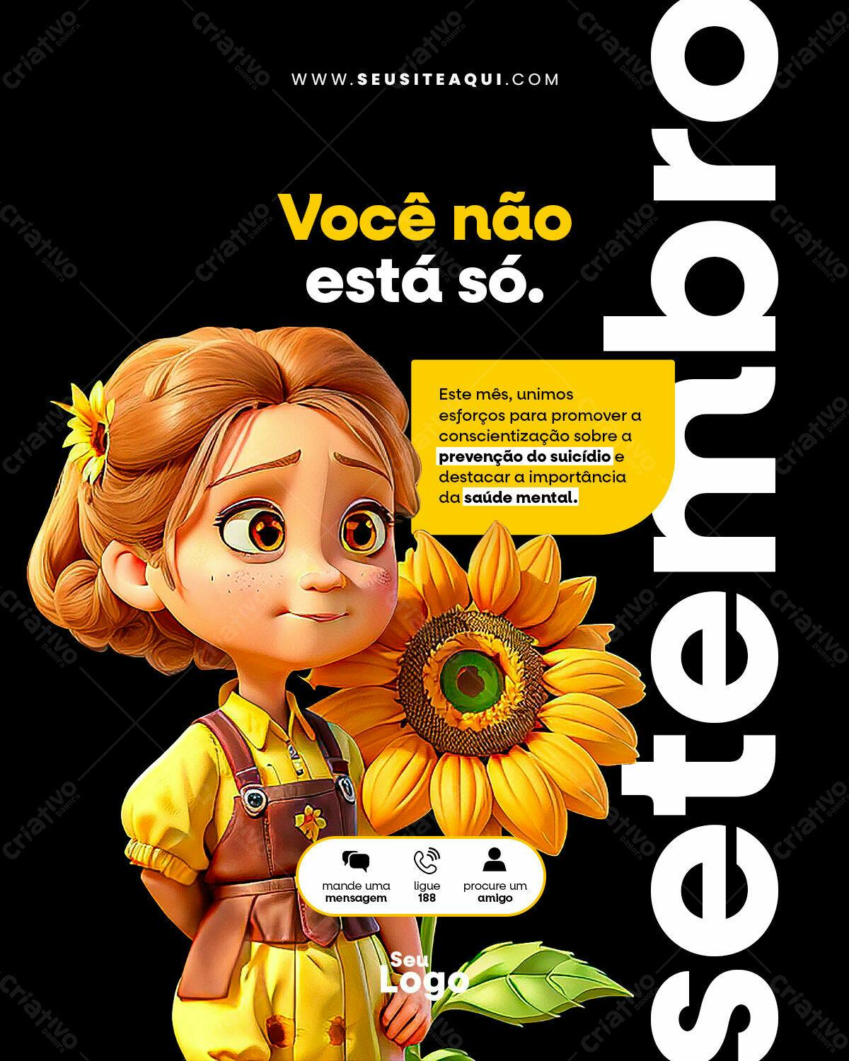 Flyer Setembro Amarelo PSD Editável