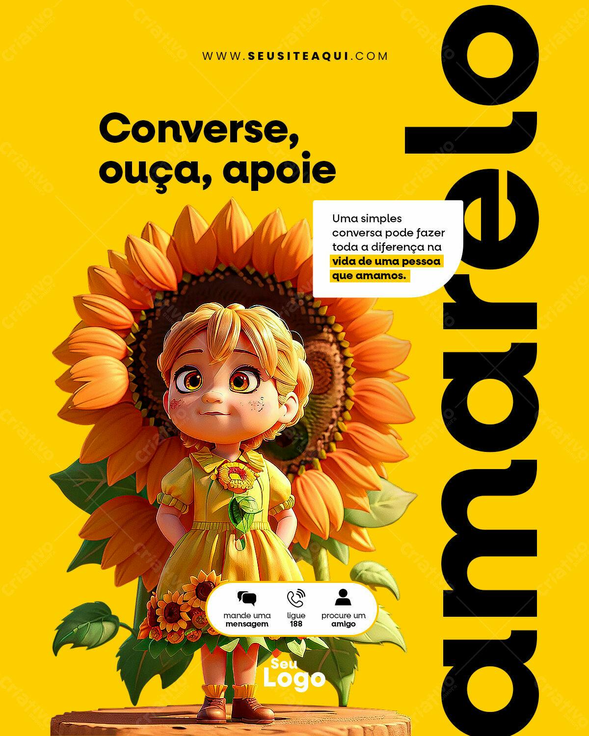 Flyer Setembro Amarelo PSD Editável
