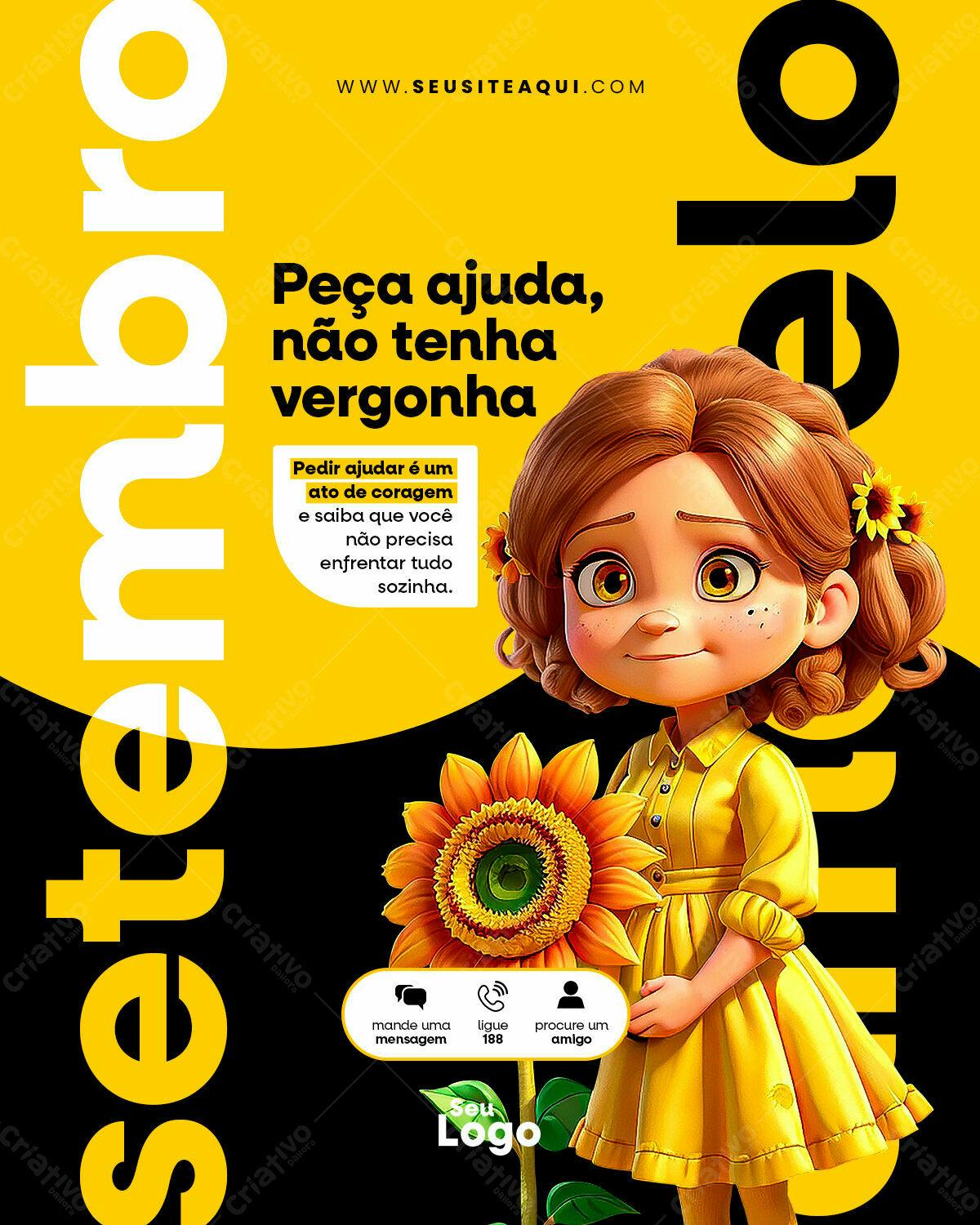 Flyer Setembro Amarelo PSD Editável
