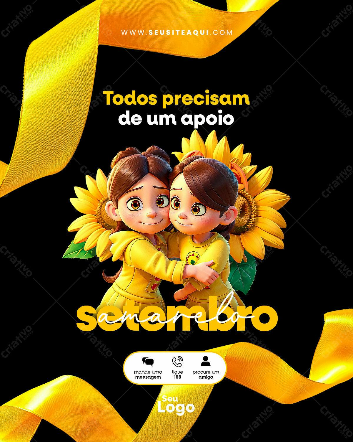Flyer Setembro Amarelo PSD Editável