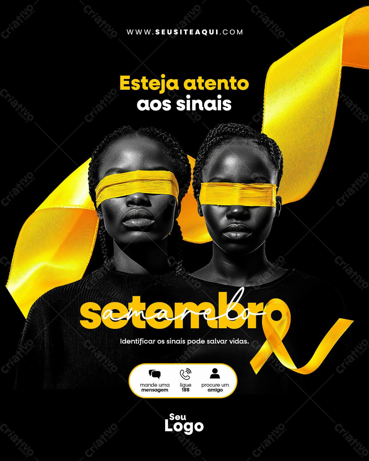 Flyer Setembro Amarelo PSD Editável