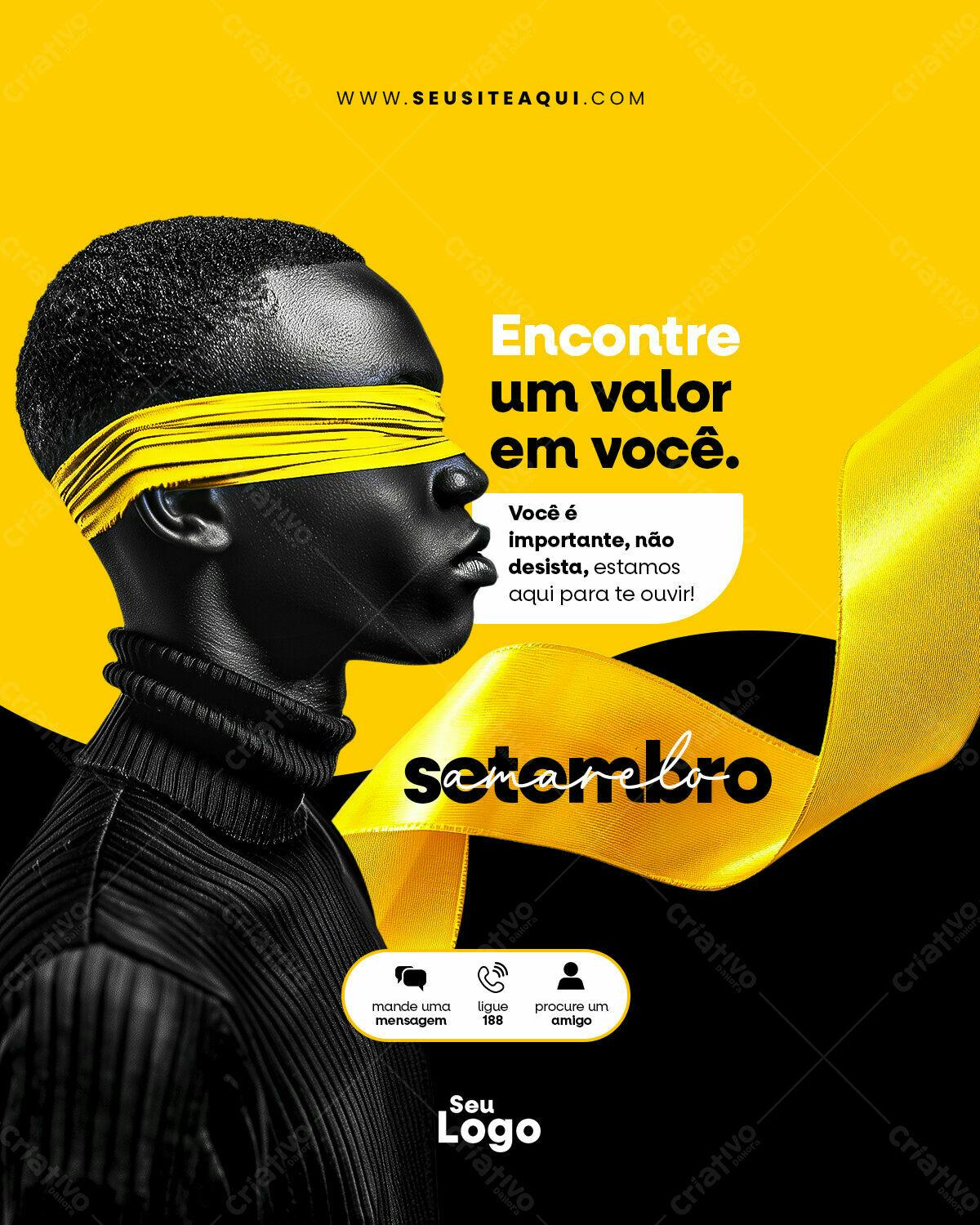 Flyer Setembro Amarelo PSD Editável