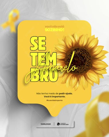 Setembro amarelo não tenha medo de pedir ajuda feed