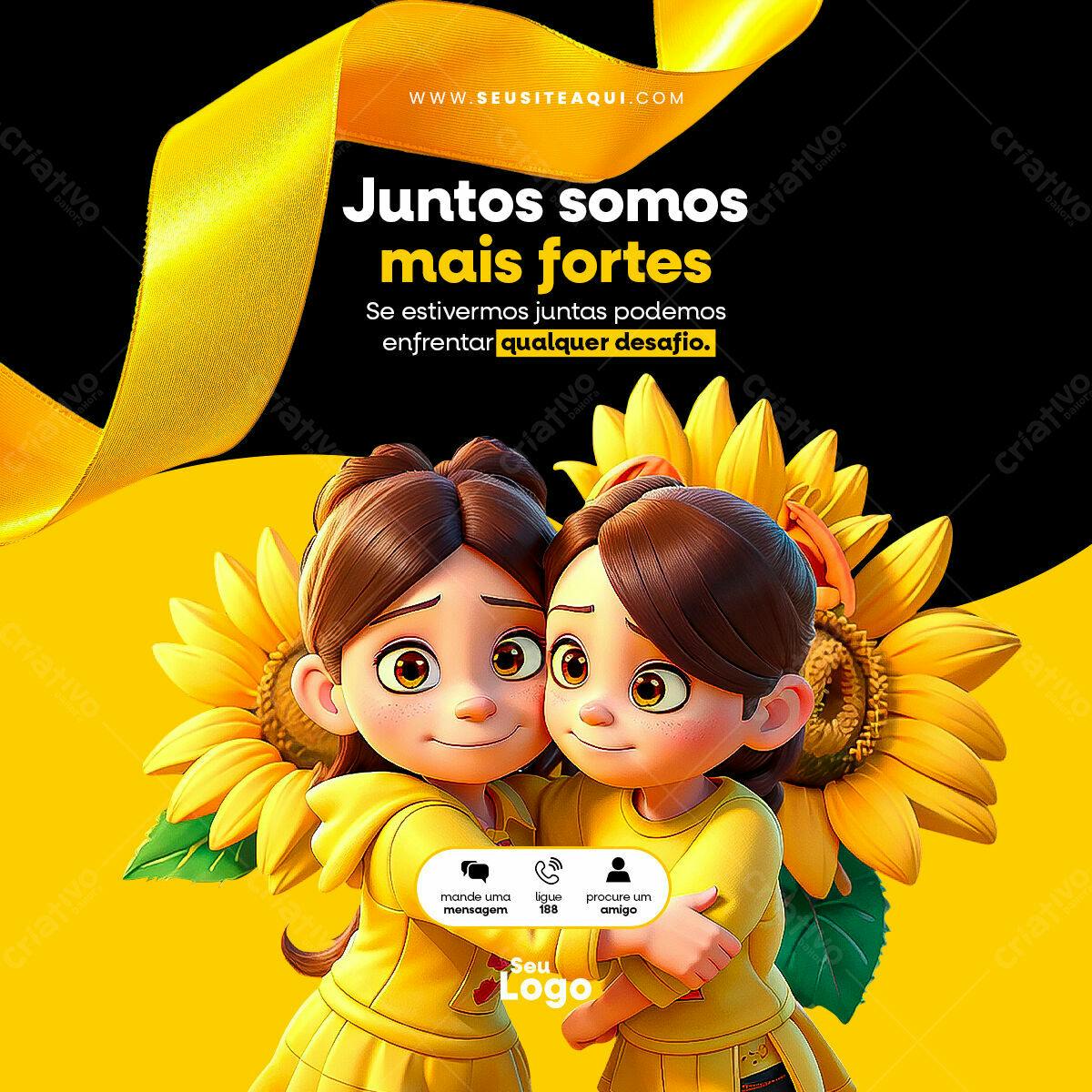 Flyer Amizade e Força PSD Editável