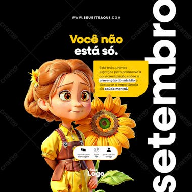 Feed quadrado setembro amarelo 2024 01