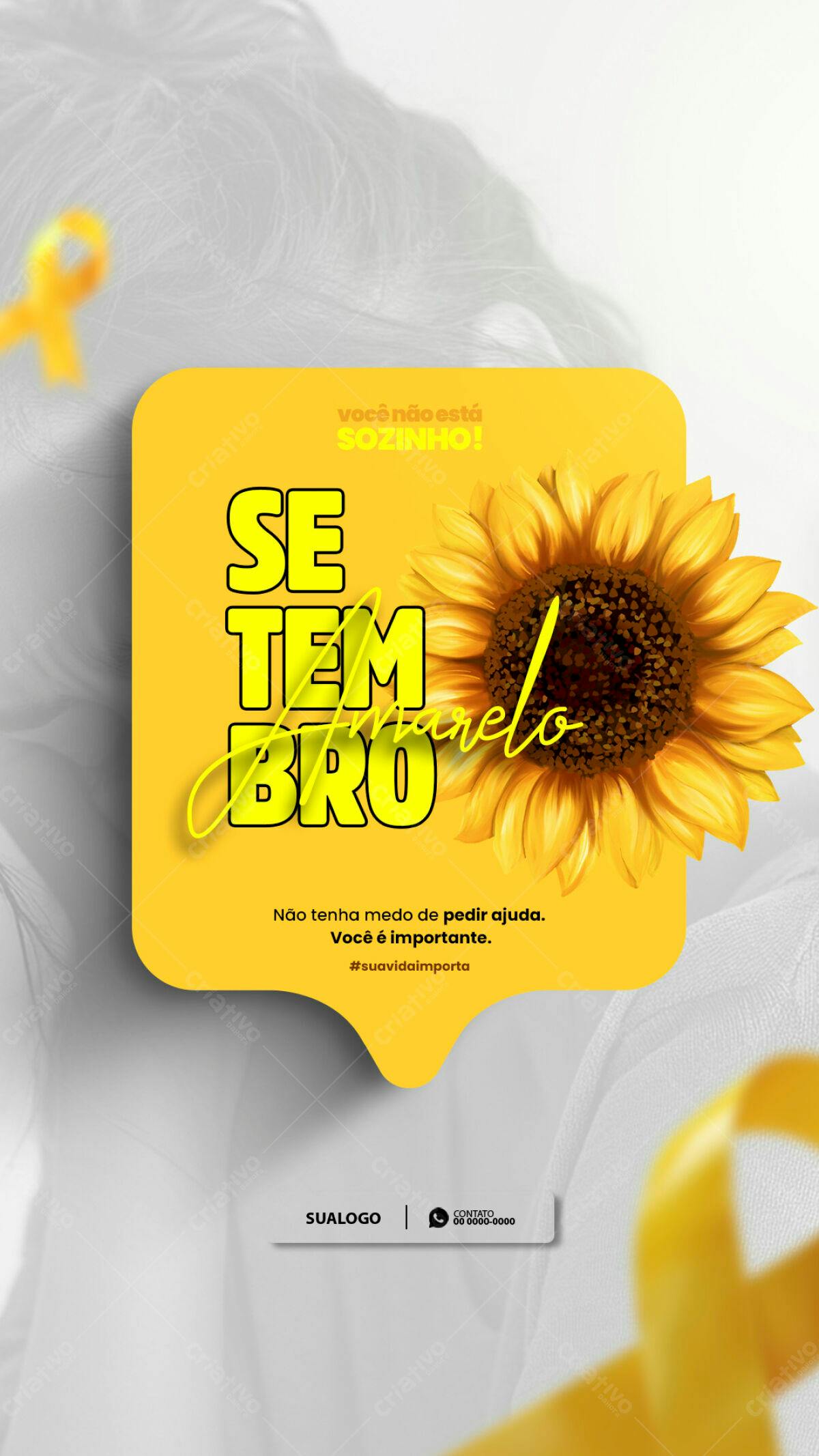 Flyer Setembro Amarelo PSD Editável