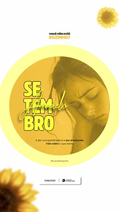 Setembro amarelo a dor compartilhada é a dor diminuída story