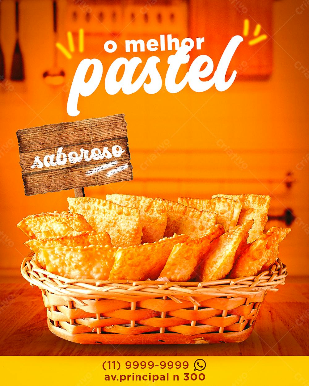 Flayer Pastelaria o melhor pastel