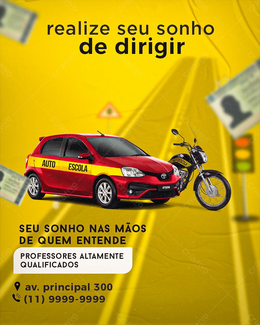 Flyer para Autoescola PSD Editável