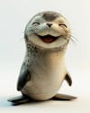 Image of a smiling baby seal