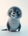 Image, of, a, smiling, baby, seal