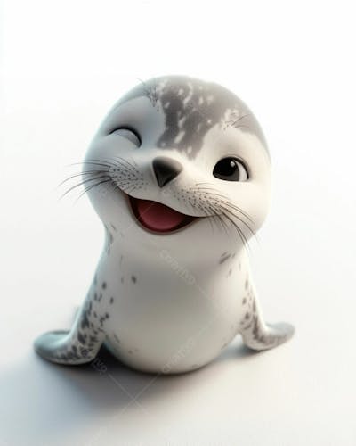 Imagem De Uma Foca Bebê Sorrindo