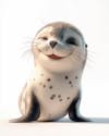 Image, of, a, smiling, baby, seal