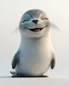 Image of a smiling baby seal