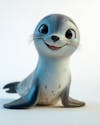 Image, of, a, smiling, baby, seal