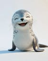 Image, of, a, smiling, baby, seal