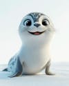 Image of a smiling baby seal