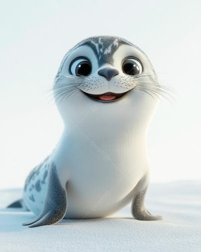 Imagem De Uma Foca Bebê Sorrindo