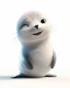 Image, of, a, smiling, baby seal