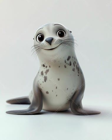 Imagem de uma foca bebê sorrindo