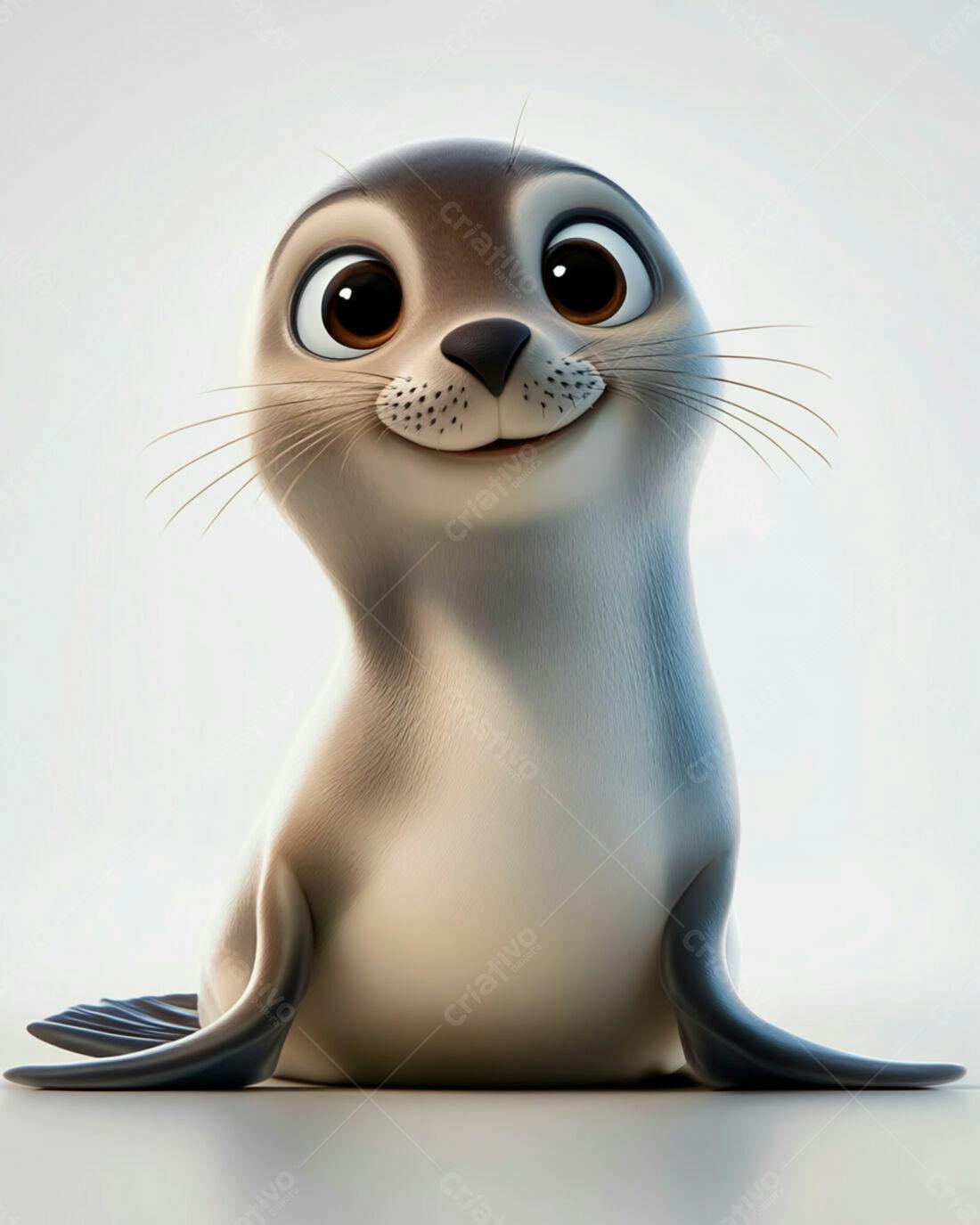 Foca Bebê fofinha desenho animado