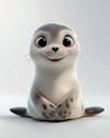 Image, of, a, baby seal, smiling.