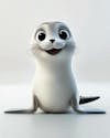 Image of a smiling baby seal.