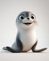 Image, of, a, smiling, baby, seal